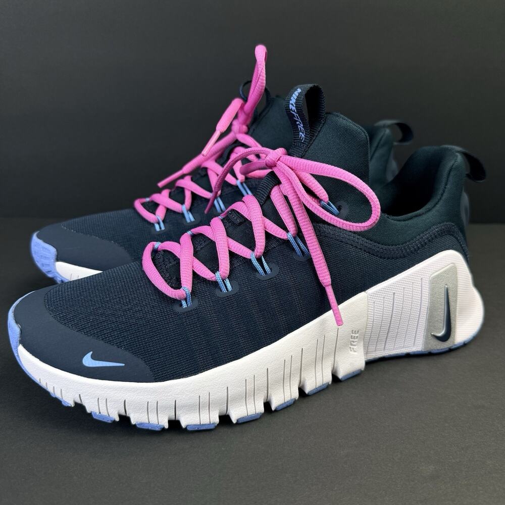 Nike By You Free Metcon 6 Women’s 8.5 Blue White Pink Training Shoes FV9527